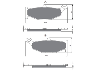 Klocki hamulcowe Gold Fren 241AD, Suzuki GSX 1300 RAL3/RAL4/RAL5 Hayabusa