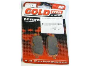 Klocki hamulcowe Gold Fren 114AD, Peugeot 50 V-Clic (4T)