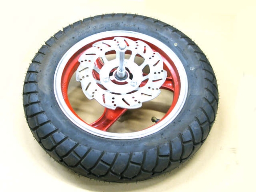 WSCQ00347_quadra Felga z oponą i tarczą do skutera Quantum / Quadra