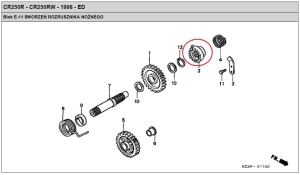 Półksiężyc kopniaka Honda CR250R 2T 1998r
