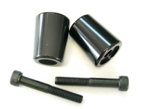 Końcówki kierownicy aluminium czarne , Kawasaki